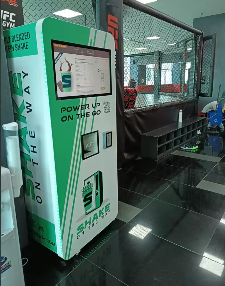 Shake on the Way machine in MMA gym